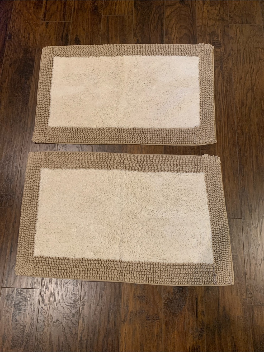 Neutral Beige and Cream Bath Rug Set - Home Bath
